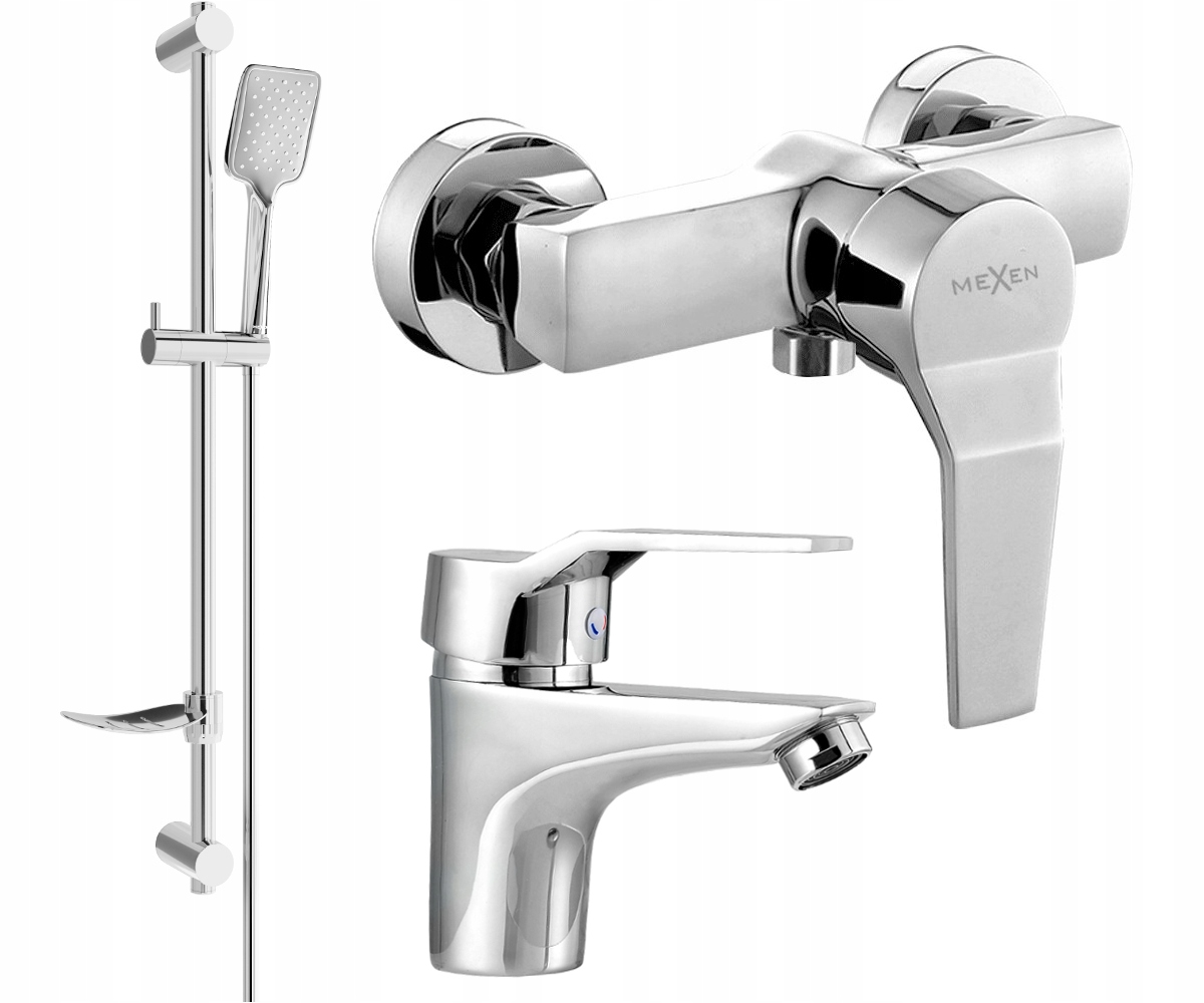 Mexen Caro DF62 Chróm sprchová súprava, nastaviteľná a odolná