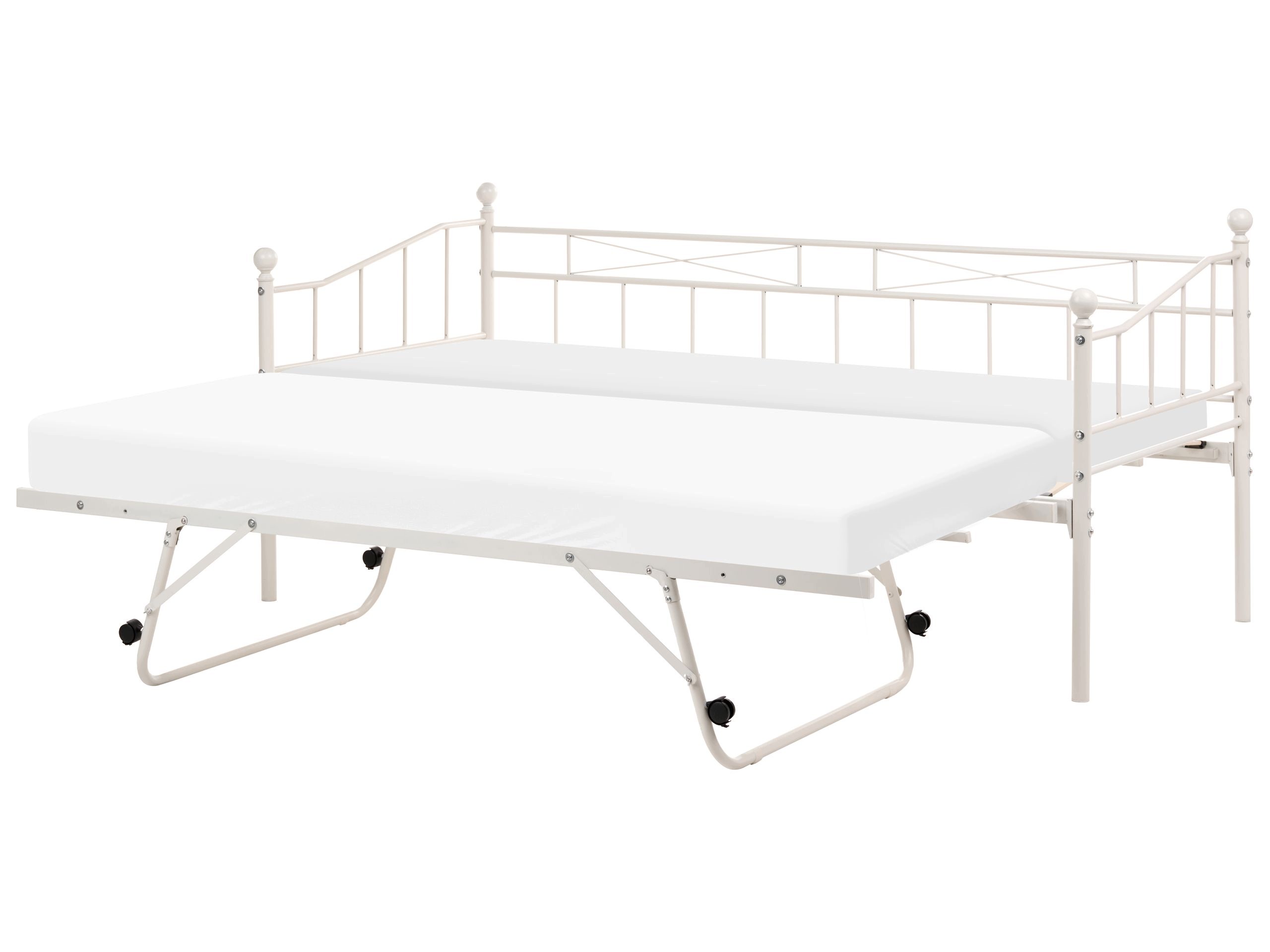 Łóżko wysuwane podwójne 90x200 cm beżowe