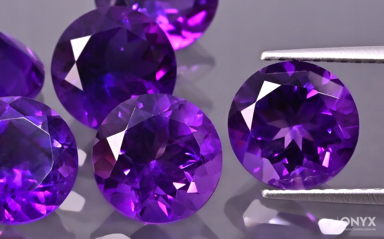 Ametyst A fazetovaný kulatý fi 10 mm