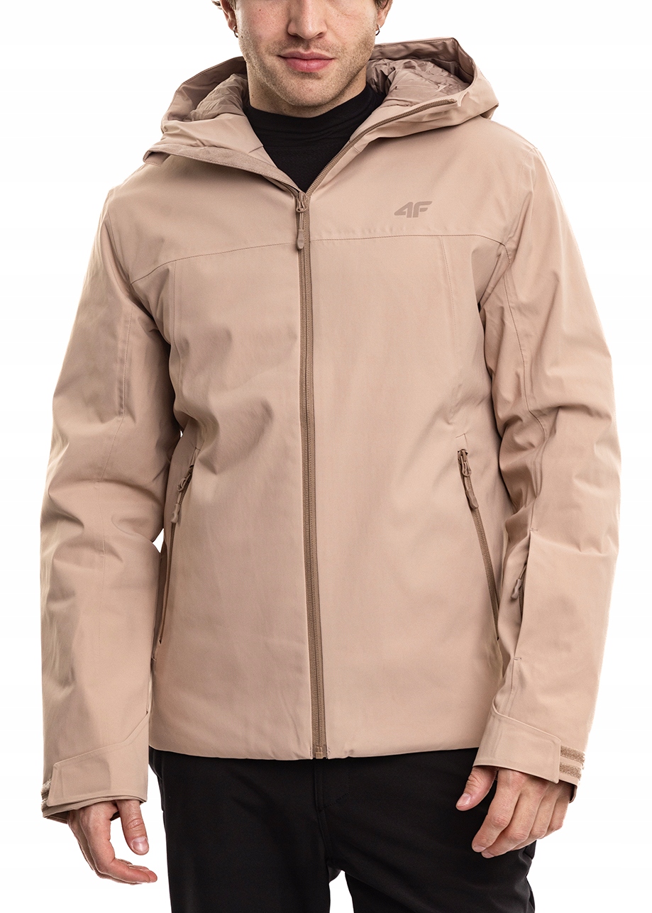 Pánská lyžařská bunda 4F s kapucí S Kapucí Hydrofobní teplá, velikost L