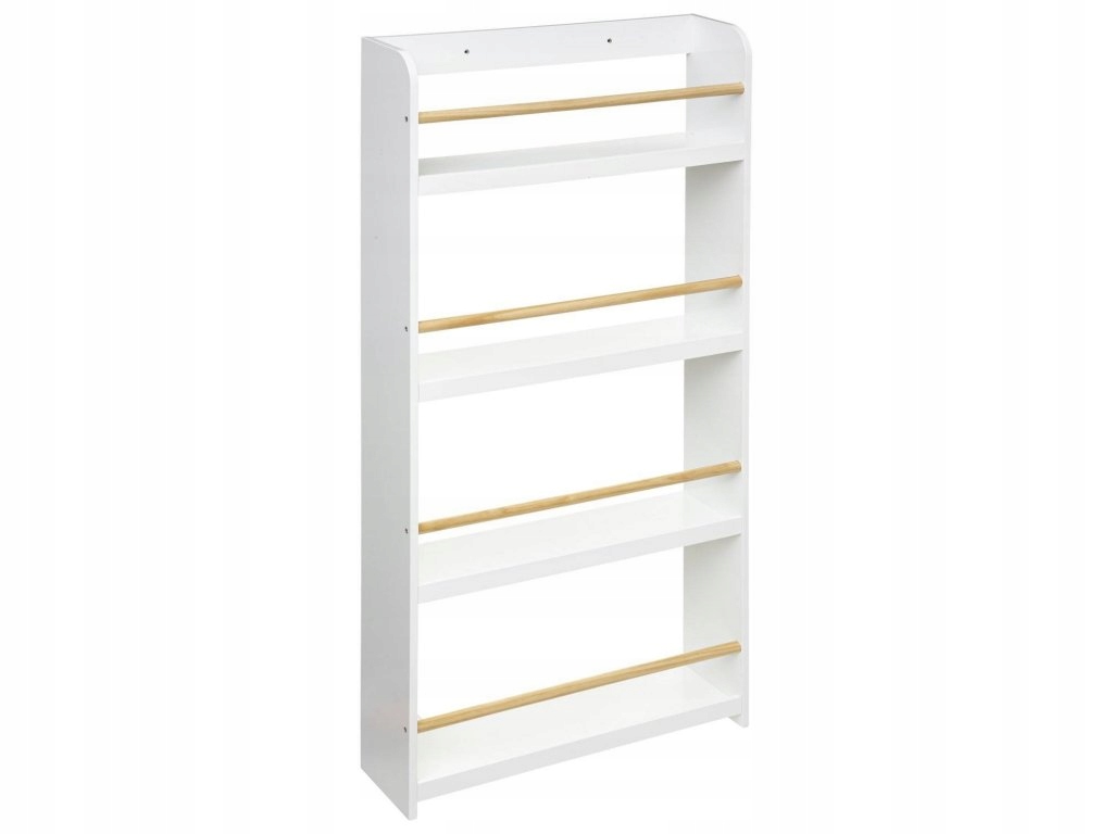 Detská knižnica, biela, 4 úrovne