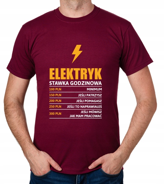 

koszulka Elektryk stawka godzinowa prezent