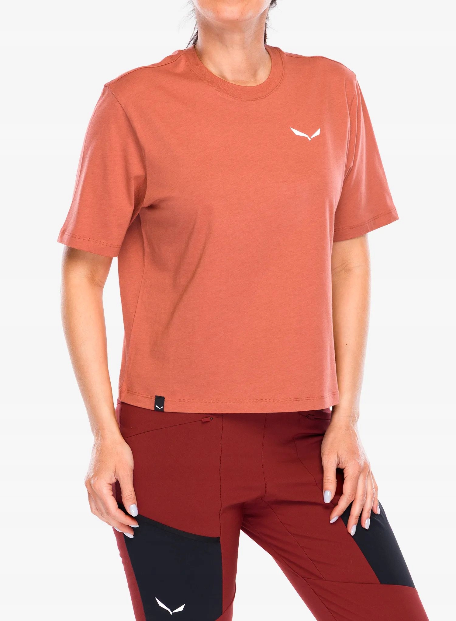 Dámské bavlněné tričko Salewa Eagle Sunset Loose T-Shirt etruscan red