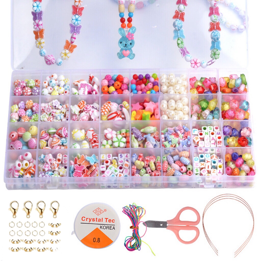 ZESTAW KORALIKÓW DO ROBIENIA BIŻUTERII BRANSOLETEK