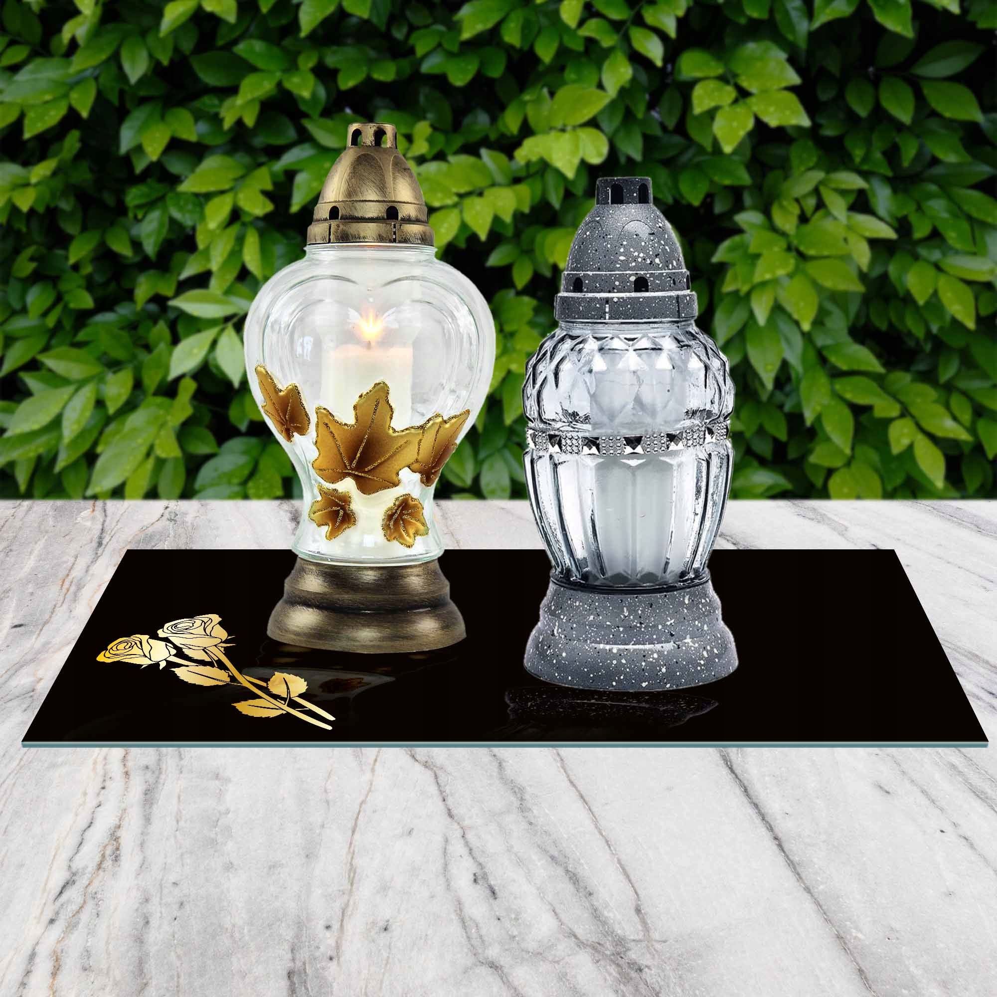 SZKLANA PODSTAWKA POD ZNICZE 60x30cm 488d Wysokość produktu 0.5 cm