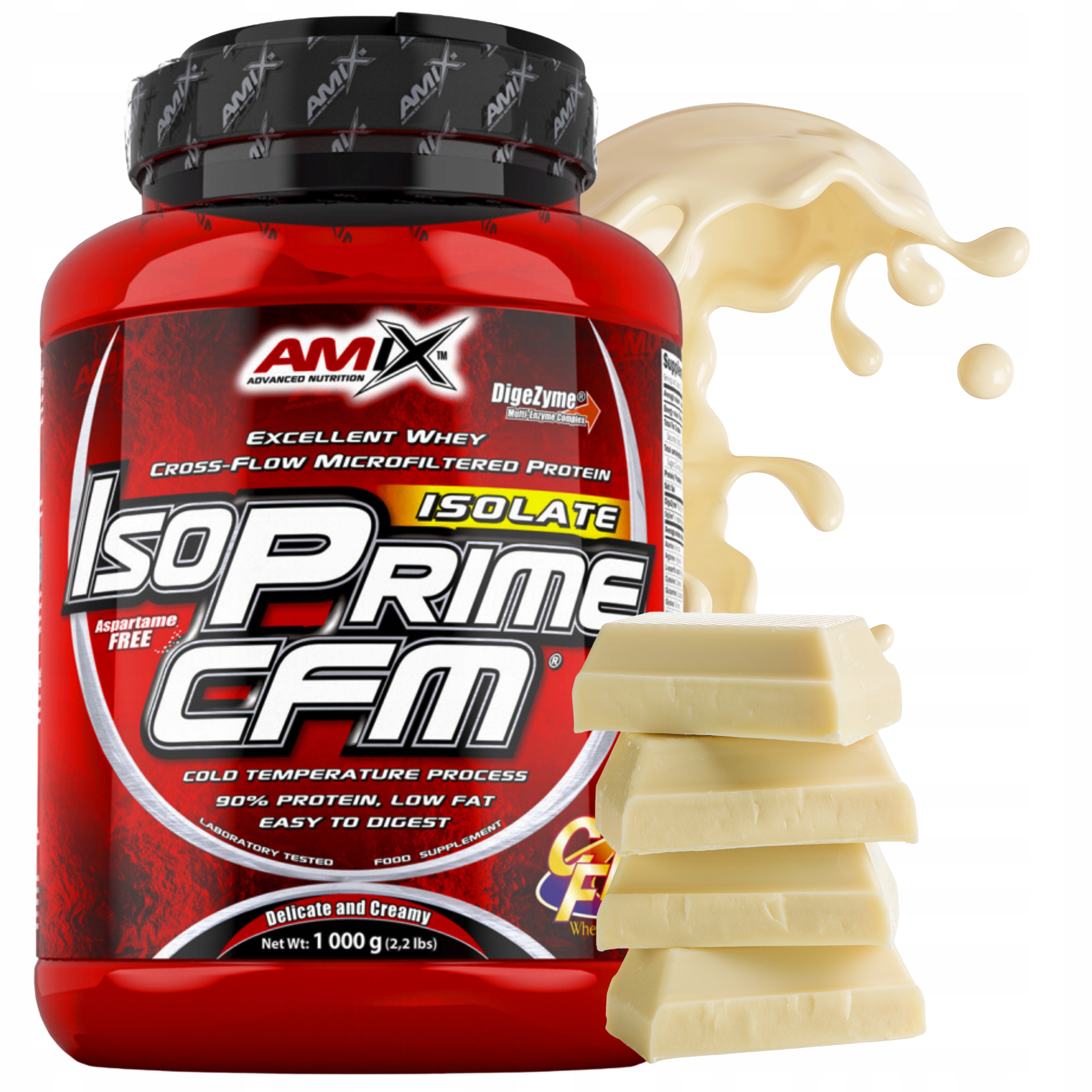 Amix Isoprime Cfm 1kg 90% Proteinový Izolát Wpi Shake pro hubnutí bez cukru