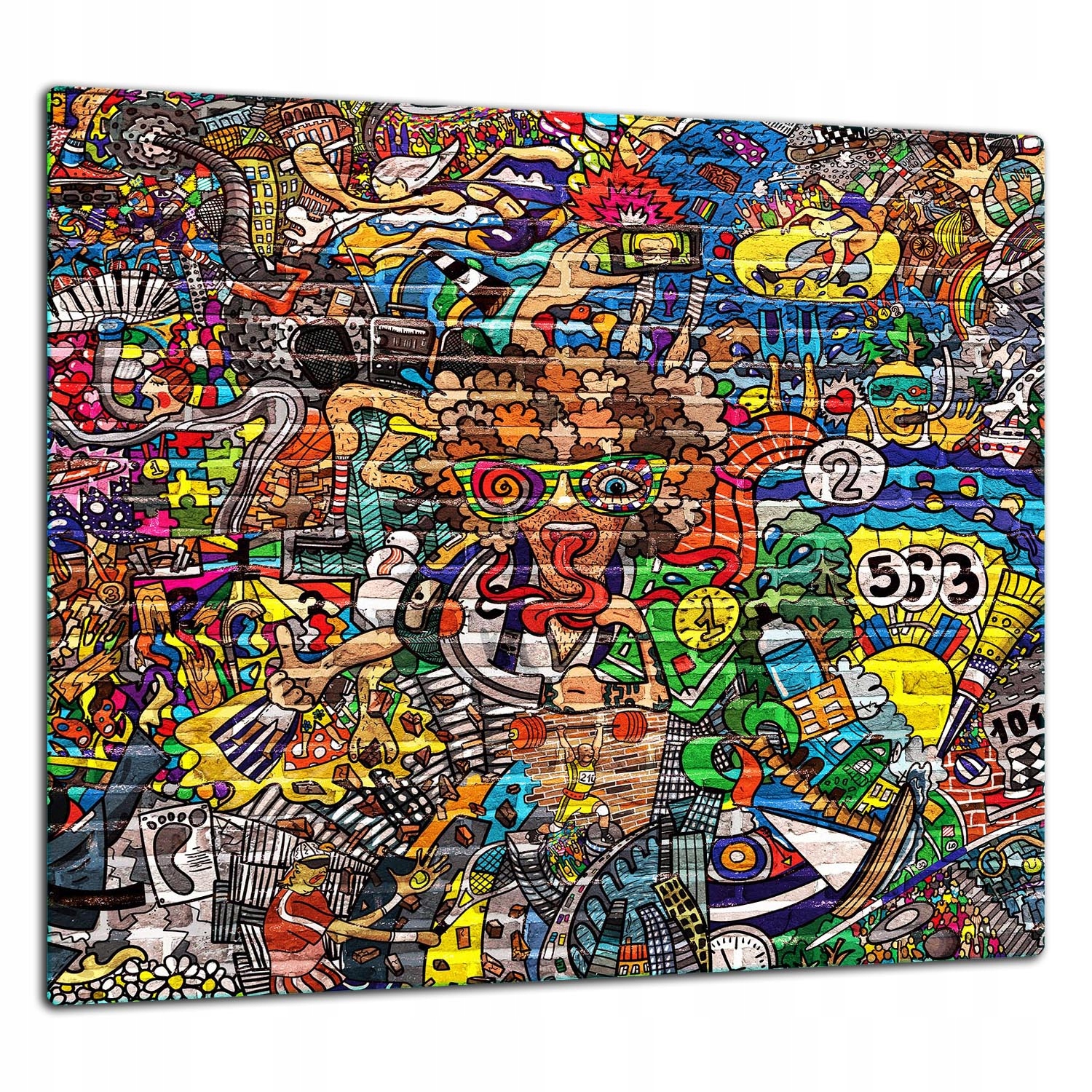 7v1 Skleněná Ochranná Deska Panel Lepidlo 65x60 Mural