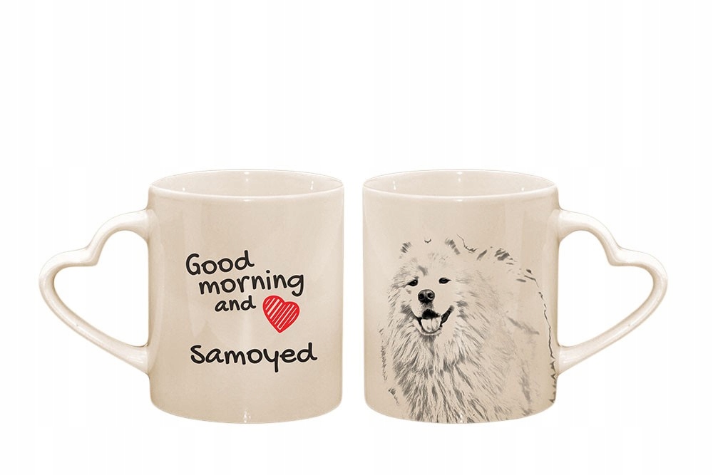 

Samojed Samoyed Kubek ceramiczny serce z nadrukiem