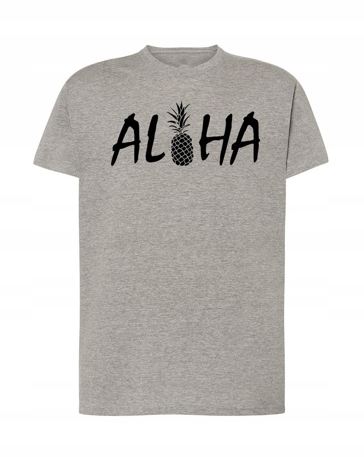 

Koszulka męska Lato Aloha wakacyjna, szara M