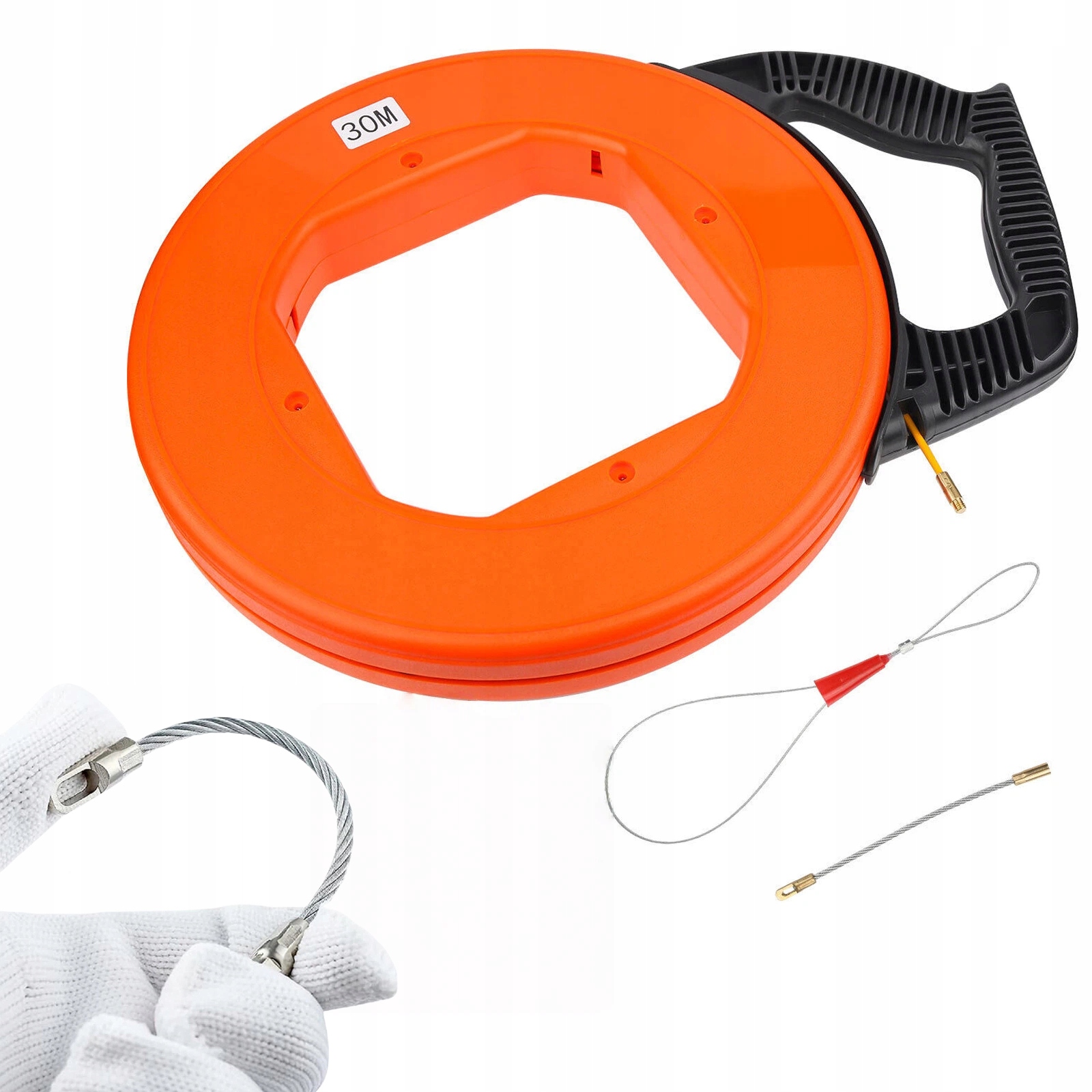 Dálkové Ovládání Lanko Pro Protahování Kabelů Ocelové Vlákno Skleněná Kazeta 4 MM 30 M
