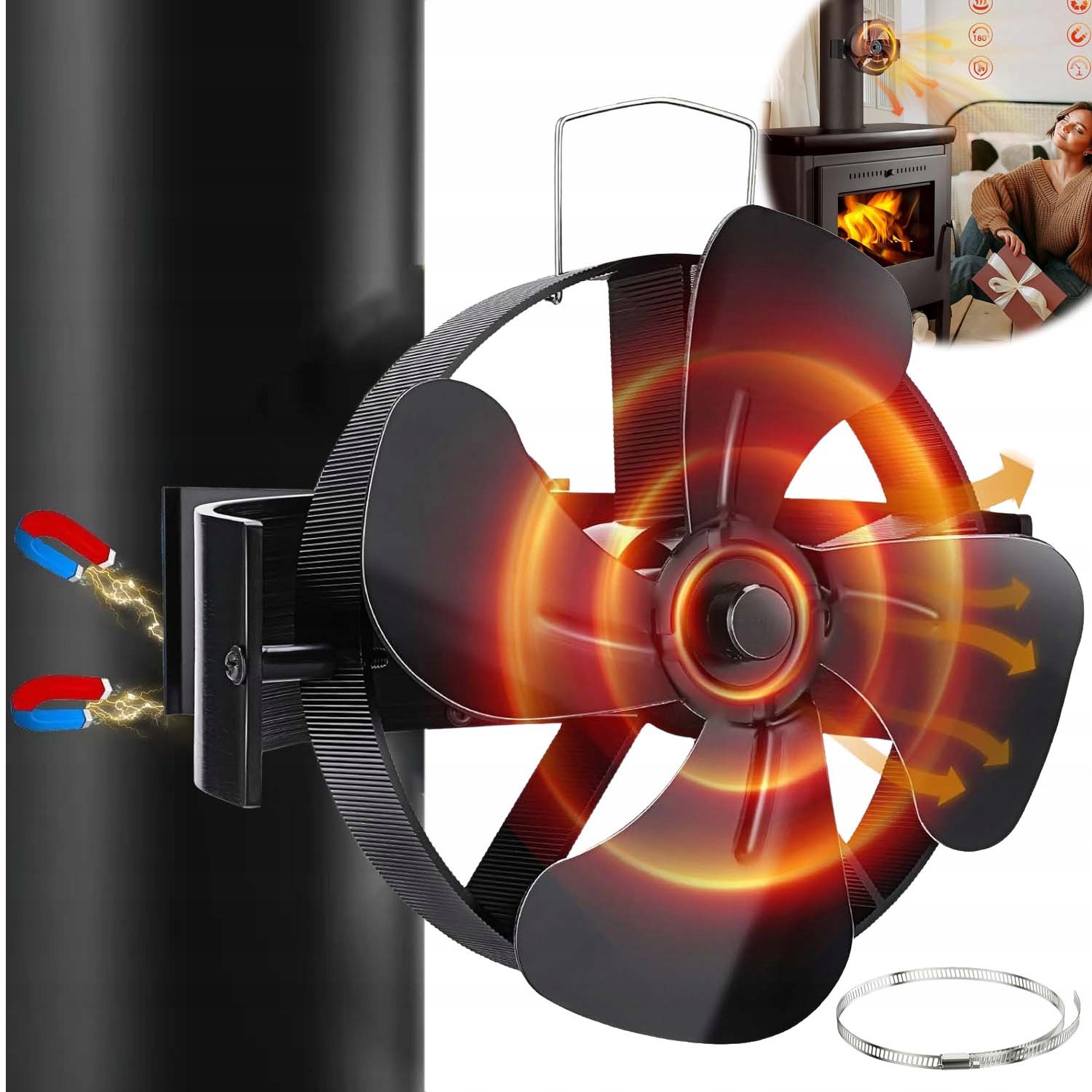 Krbový Ventilátor, Termoelektrický Ventilátor Napájený Teplem Do Krbu