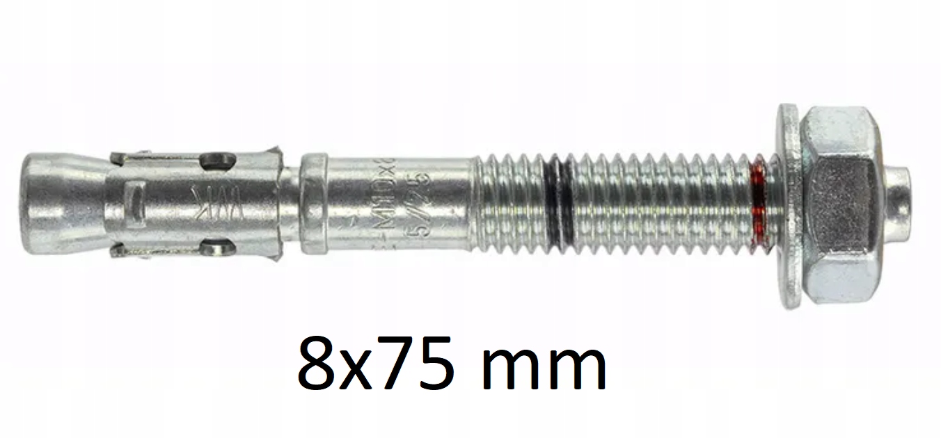 Mechanická ocelová kotva betonu 8x75mm 100 ks