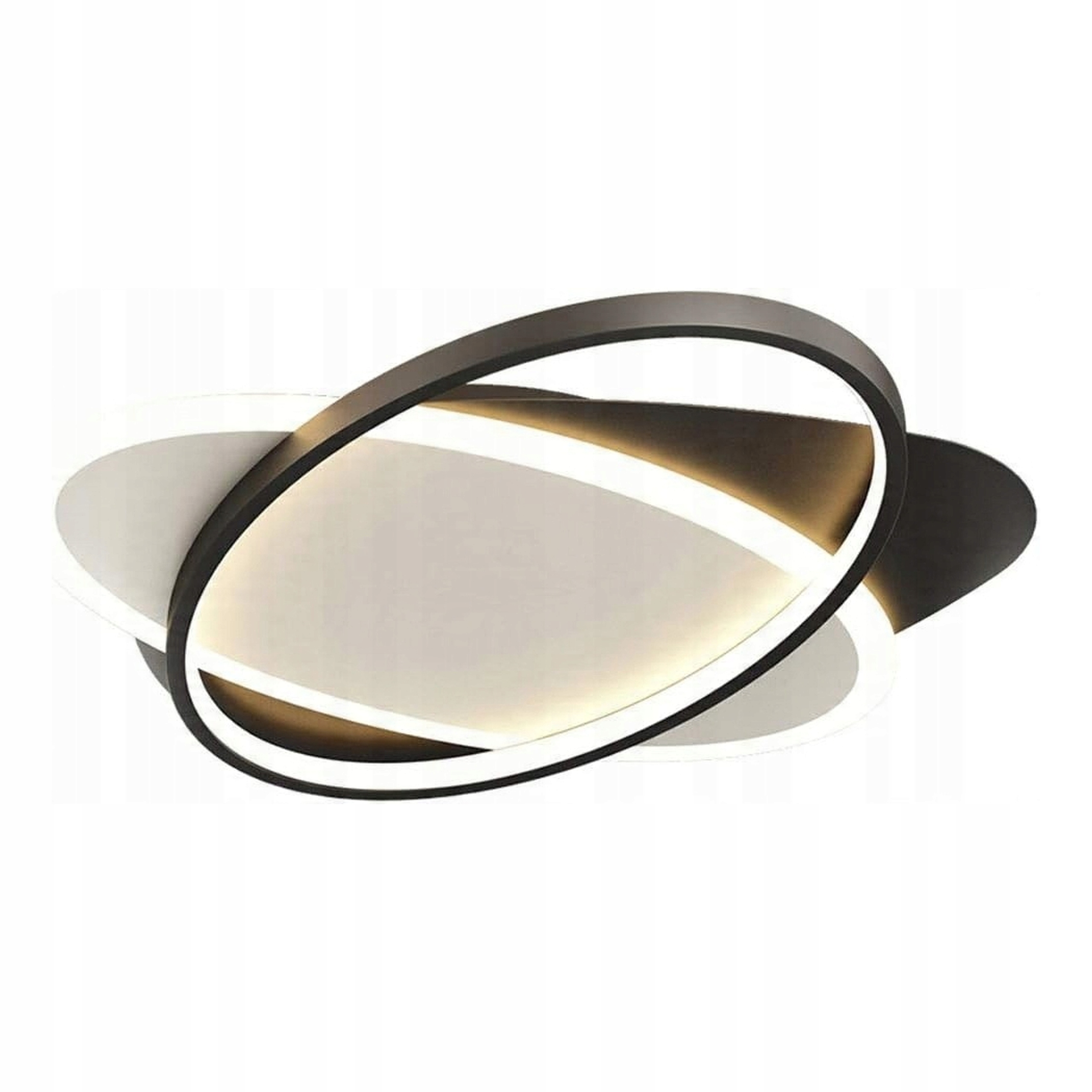 Stropní Svítidlo Stropní Svítidlo Led Závěsný Lustr Černá Bílá Studená Barva 51 CM