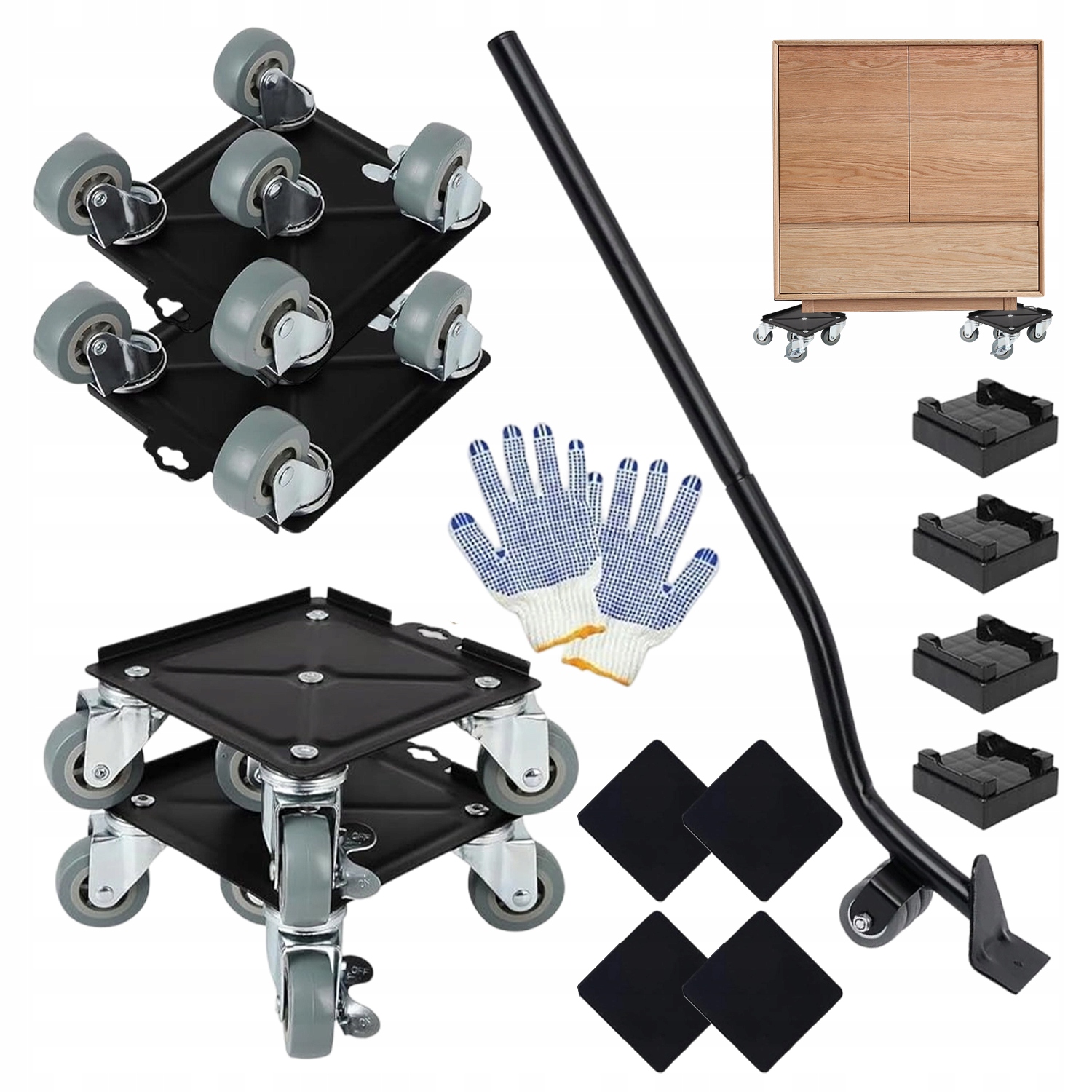 Nábytkové Rollery Jsou Odolné S Otáčením O 360° A Protiskluzovými Podložkami