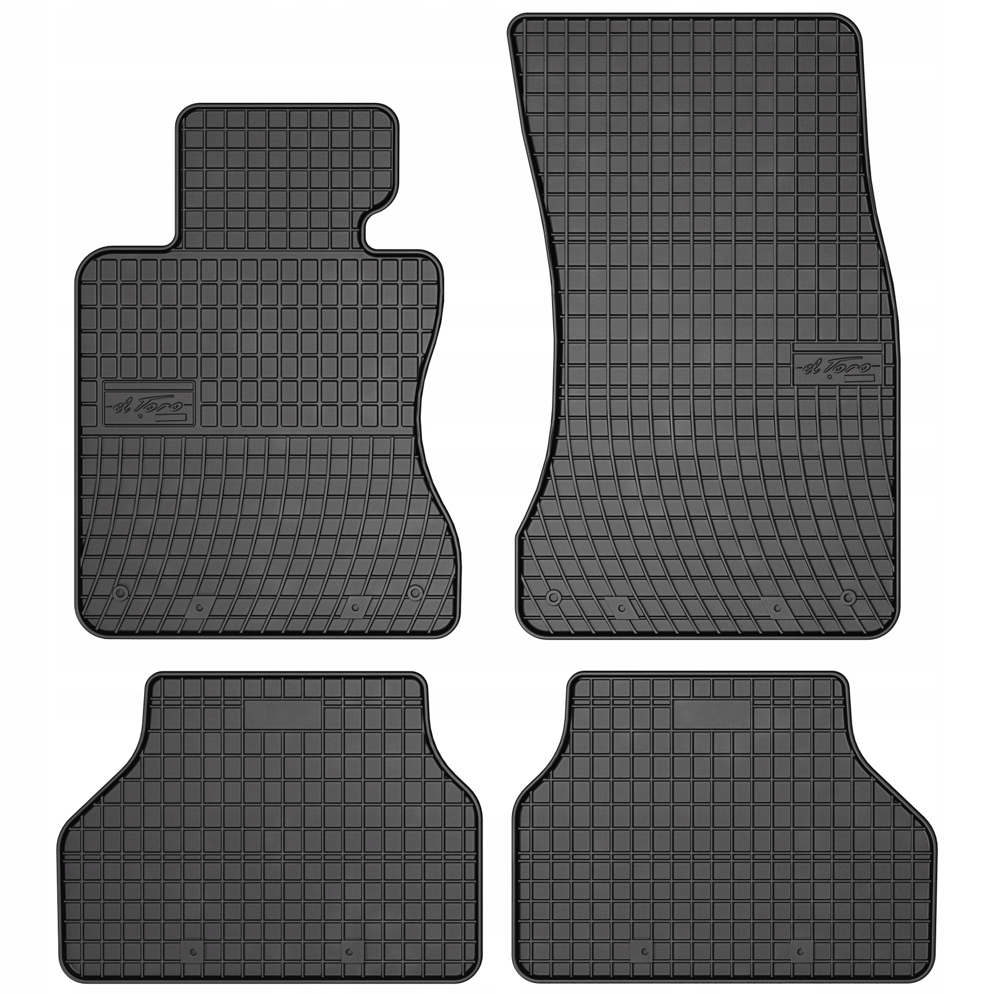 Gumové koberce černé Bmw 5 E60 E61 2003-2010