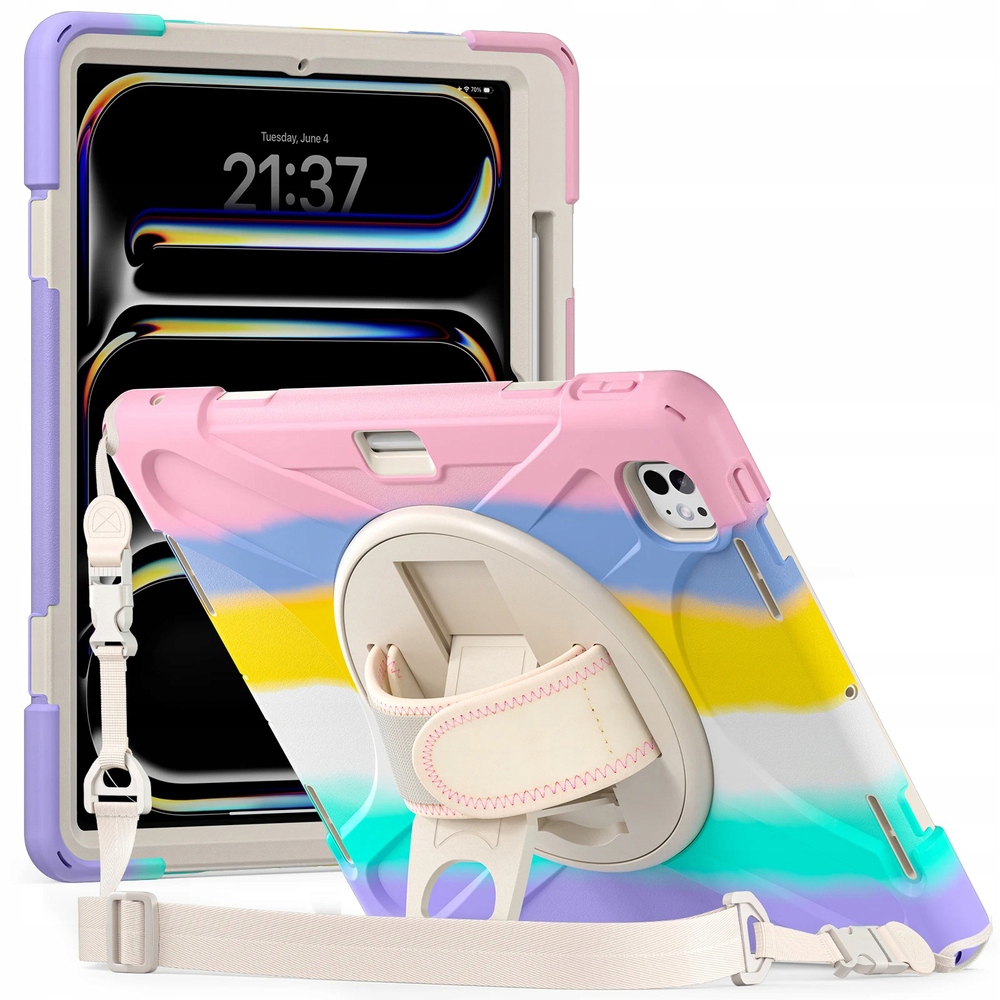 Pouzdro Silné Pro Ipad Pro 11" 5 Gen 2024 Case S Páskem Pouzdro