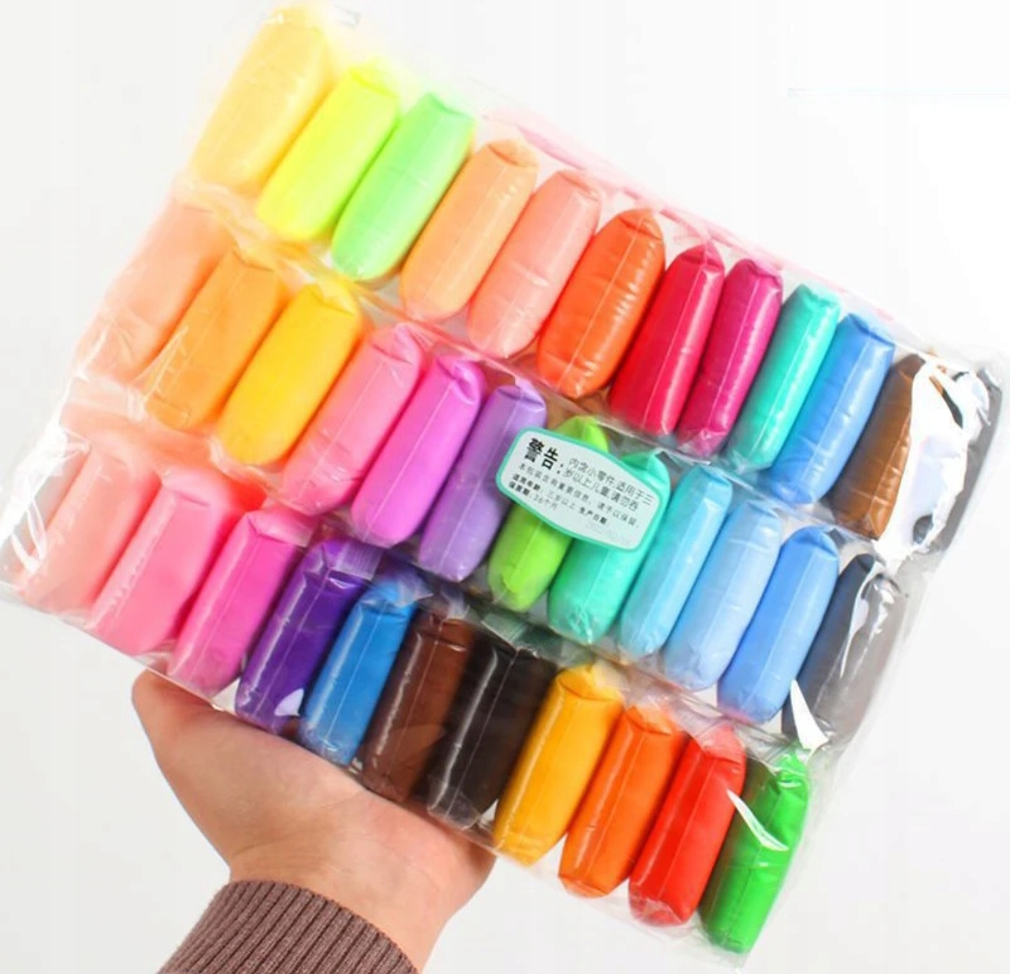 MASA PLASTYCZNA KOLOROWA MAGICZNA PIANKOLINA SUPER CLAY 36 + 3 szpatułki Marka inna