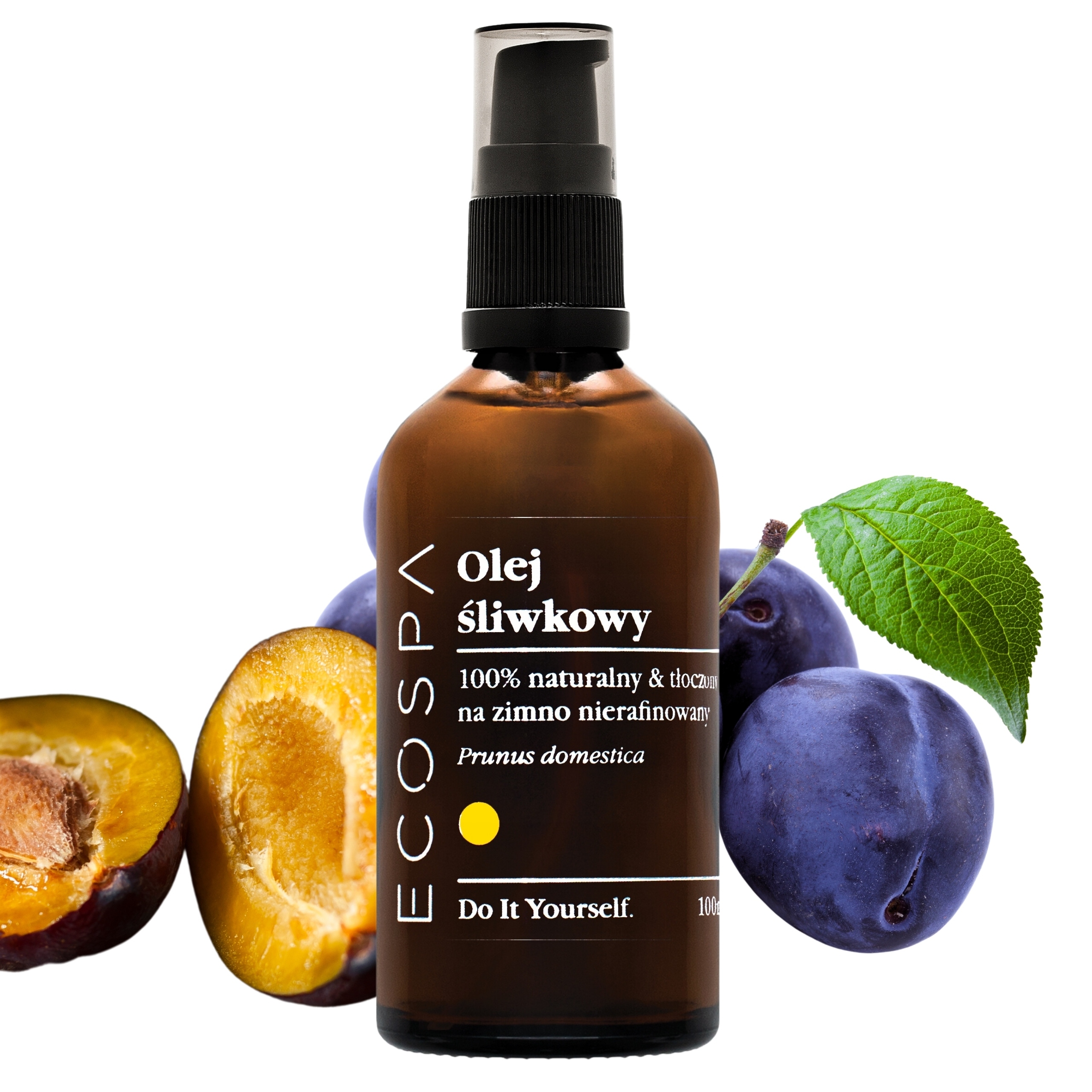 Olej Śliwkowy Z Pestek Śliwek Naturalny Skóra Sucha Włosy 100ML Ecospa