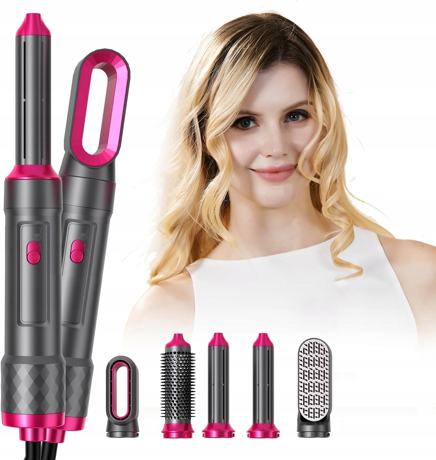 Suszarko Lokówka 5w1 Szczotka Obrotowa do Włosów Stylizator