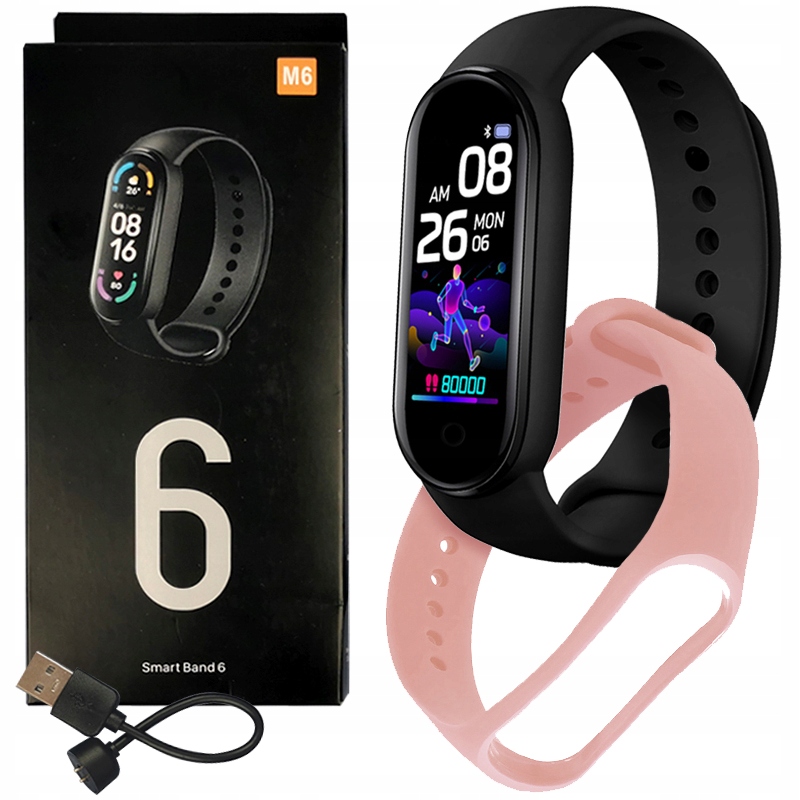 Promocja M6 Smartband Sportowa Smartwatch Zegarek 2x Opaska wyprzedaż przecena