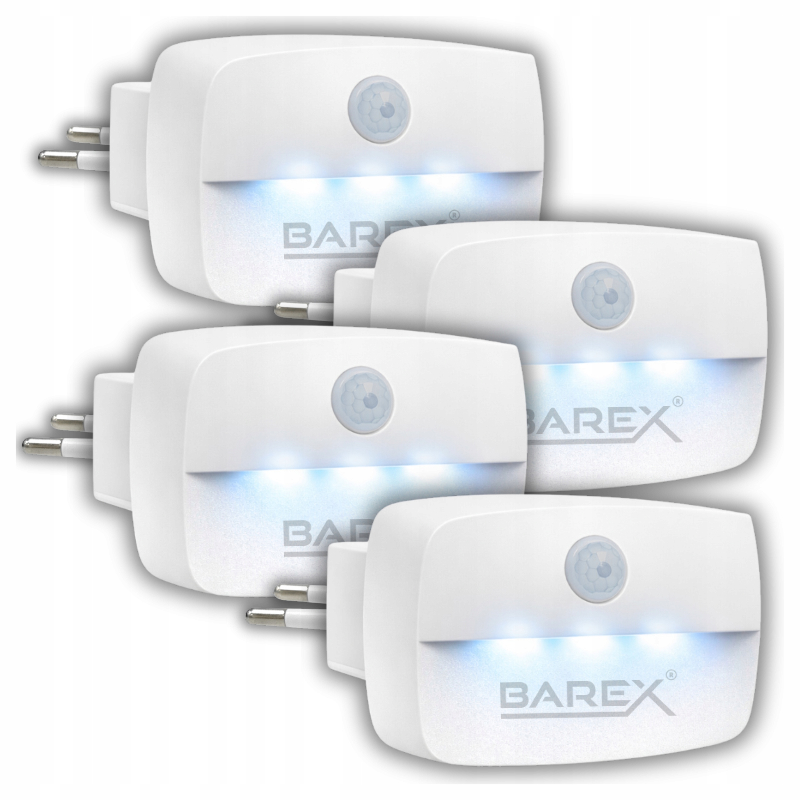 Noční lampa Led s pohybovým senzorem Pir, regulace barvy, sada 4 ks