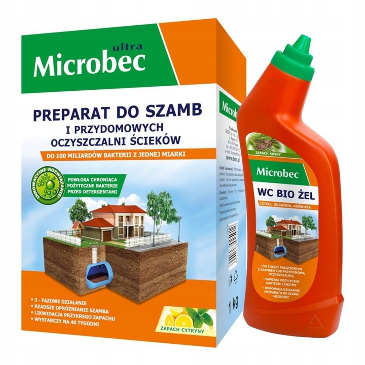 

Microbec Ultra Bakterie do Szamba 1kg Wc Żel