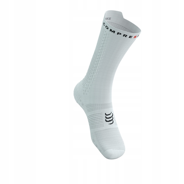 COMPRESSPORT Skarpetki rowerowe PRORACING SOCKS V4 BIKE T4 Kolor biały