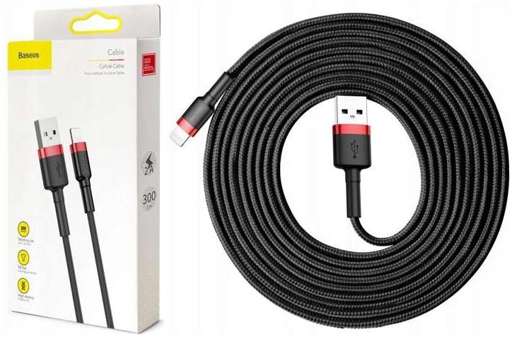 

Kabel Lightning Baseus do Apple iPhone 3m QC3.0 2A