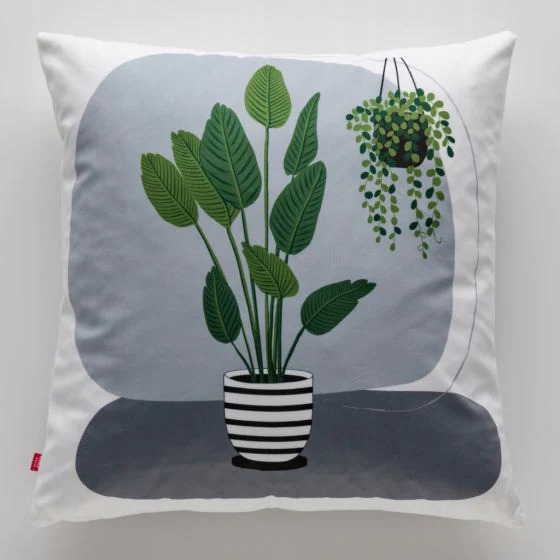 

Poszewka dekoracyjna poduszkę 45x45 Liście zielona