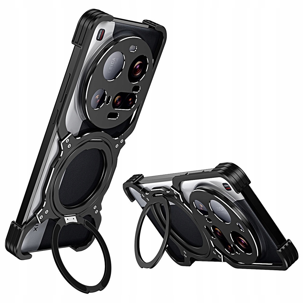 Pouzdro pro Xiaomi 15 Ultra, Bumper, s krytem objektivu, pro MagSafe se stojánkem