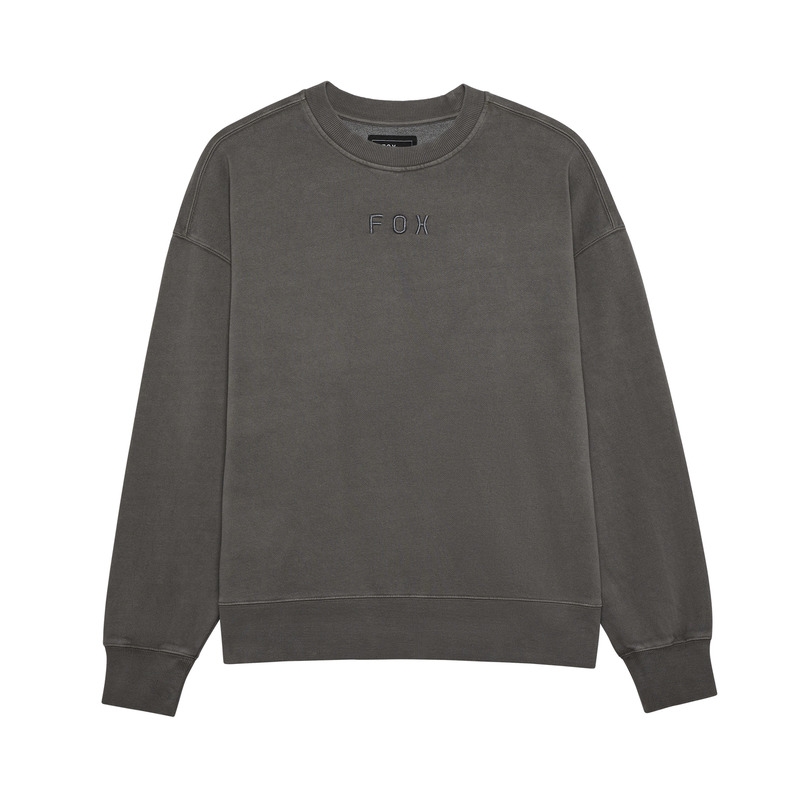Fox Wordmark Oversized Fleece Crew Pewter (L)
