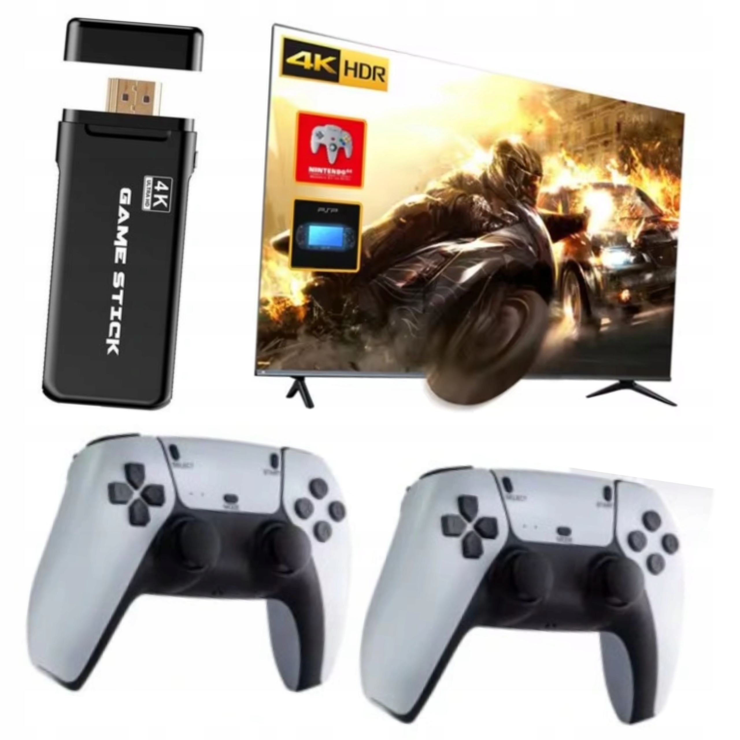 Konsola Gry Telewizyjne Retro 64GB Emulator 20000 Gier Plus Dwa Pady Pl