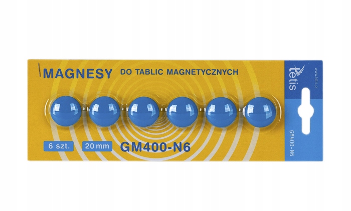 

Magnesy Okrągłe Kolorowe Do Tablic 6szt Tetis
