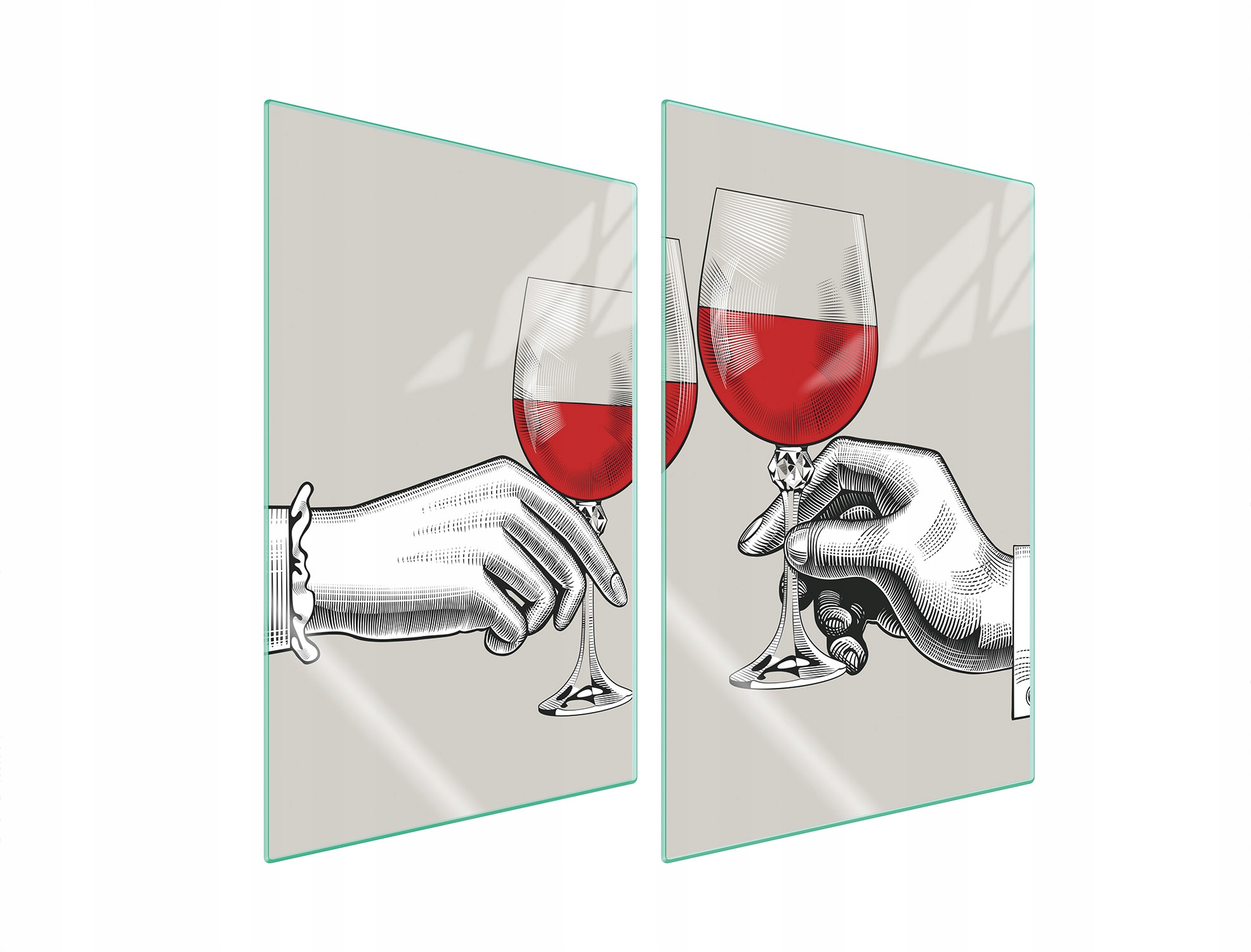 Skleněná Ochranná Deska Do Kuchyně 2x35x52 Víno Tvrzené Sklo