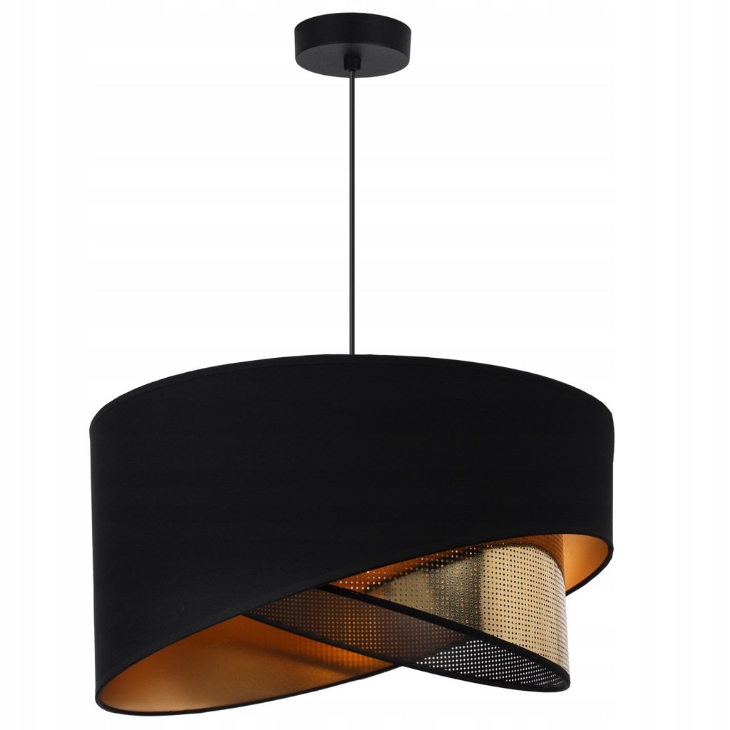 Závesná lampa Asti, dve krížiace sa tienidlá, jemná elegancia do kancelárie