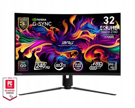 Msi Mpg 321CURX Qd-oled gaming monitor 31,5" Qd-oled zakřivený/UHD/240Hz/0,