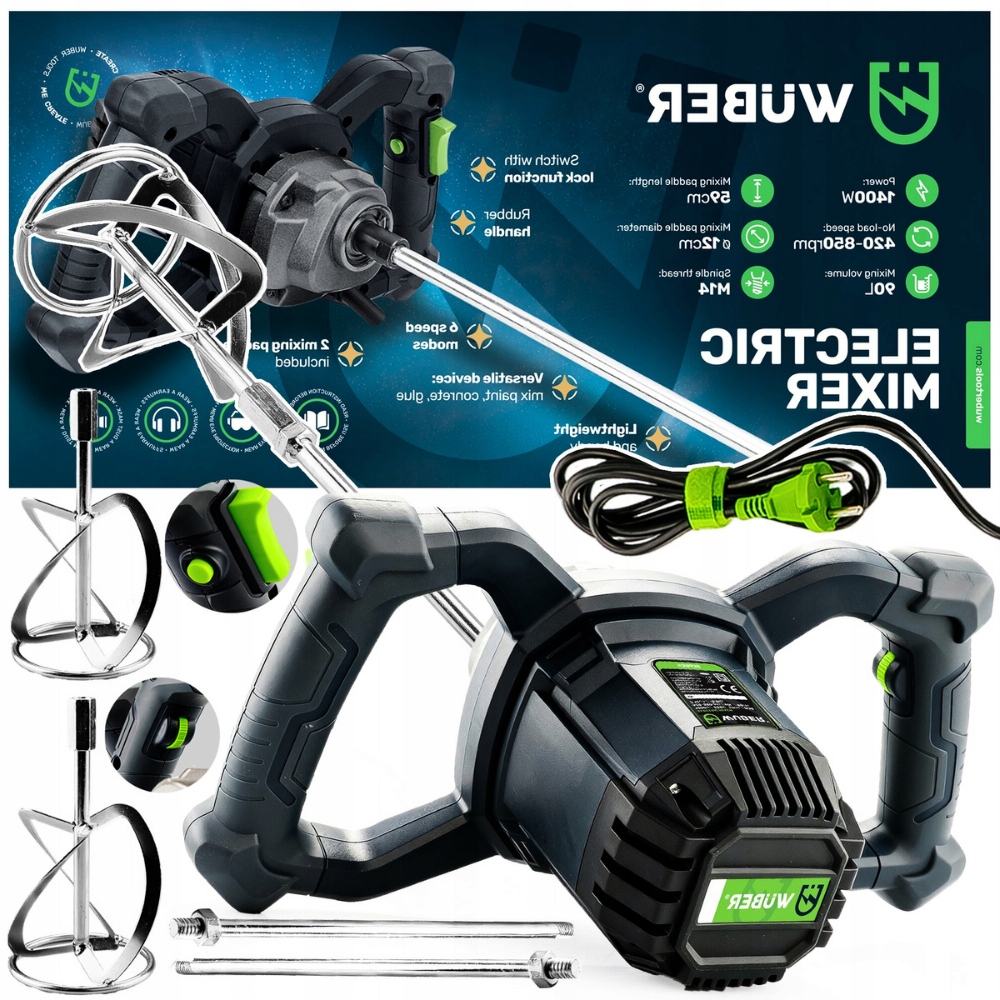 Míchadlo na lepidlo betonu Elektrické 1400W 2x míchadla Prodlužovací