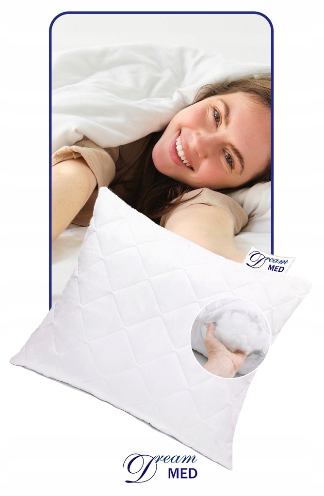 ZESTAW 2 SZT PODUSZKA 50X70 KOMPLET GRUBA PIKOWANA DREAMMED Szerokość produktu 70 cm