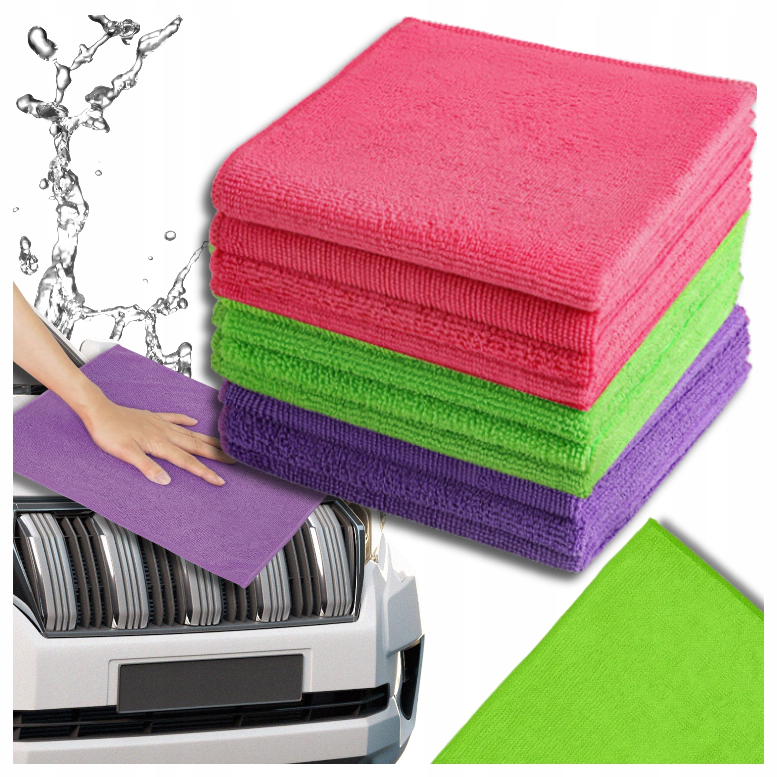 Ręcznik z mikrofibry kolorowe ściereczki 30x30 cm zestaw 10 szt ściereczek