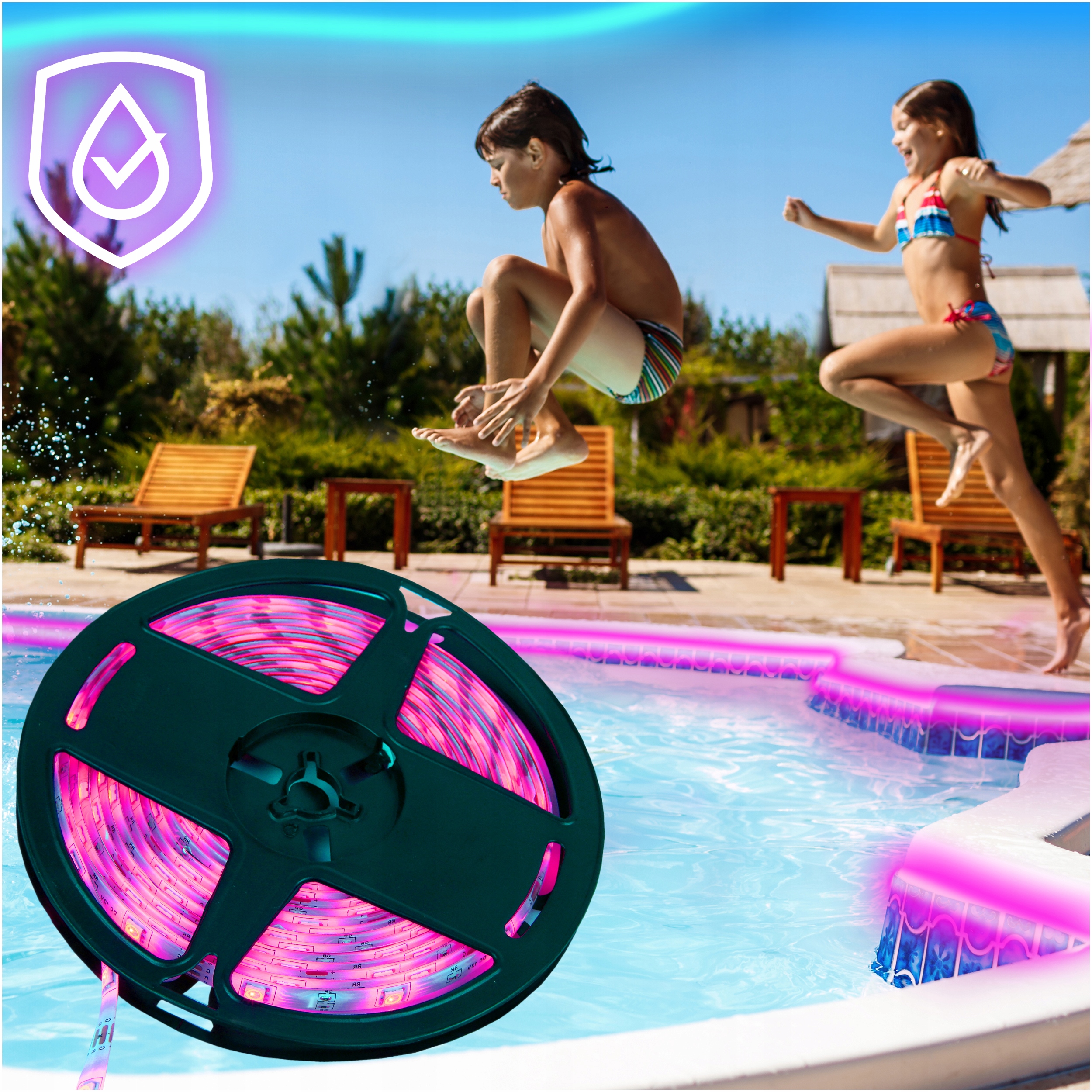 TAŚMA LED RGB KOLOROWA 10M BLUETOOTH PASEK STEROWANIE APLIKACJĄ PILOT LEDY Moc 60 W