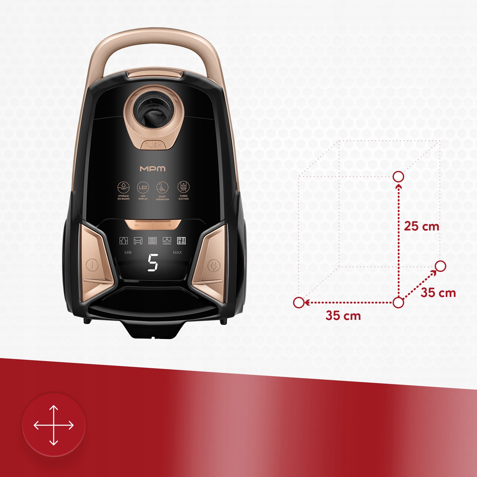 Odkurzacz tradycyjny MPM MOD-55 750W Szczotka do parkietów - Sklep