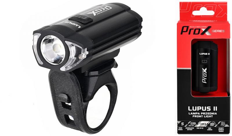 Lampa Rowerowa Przednia Prox Lupus II Led, 300 Lm, Usb-c