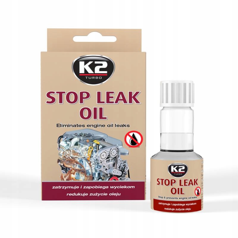 

K2 stop leak oil zapobiega wyciekom oleju 50ml