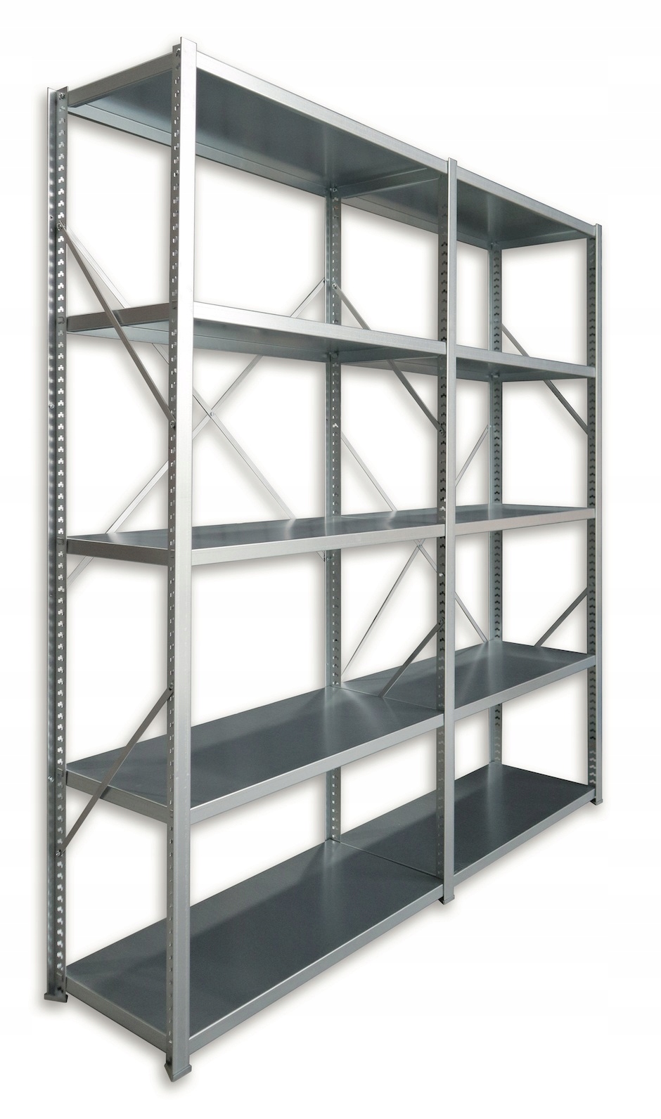Regał Metalowy Magazynowy Ocynkowany 195x185x41 5 Półek do garażu piwnicy