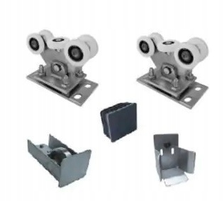 Sada pro posuvnou bránu Profil 80 x 80 mm Plastové válečky