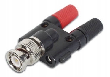 Adapter Wtyk Bnc -> 2x gniazdo bananowe