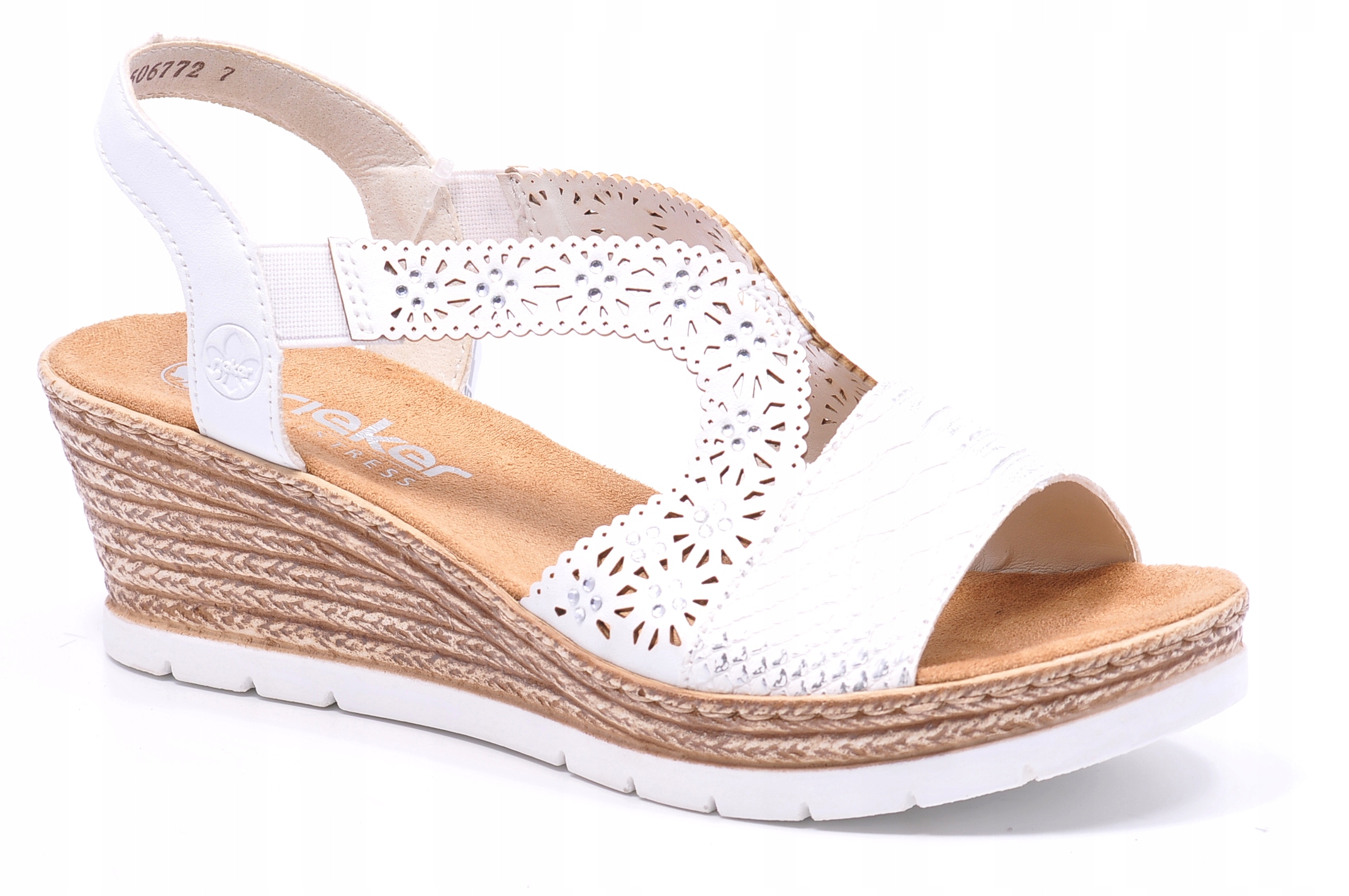 Sandály Rieker 61916-80 Bílé Velikost 36