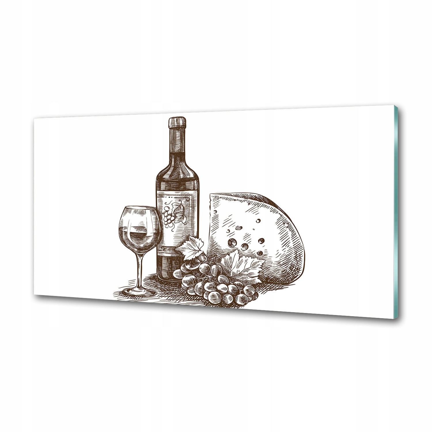 Panel do kuchyne Víno a občerstvenie 120 x 60 cm Lepidlo