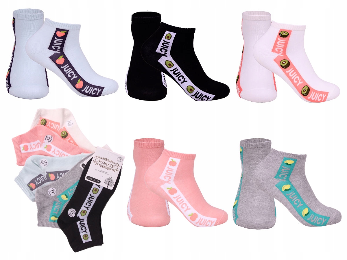 

Skarpety Damskie Sportowe Kolorowe Bawełna 38-42