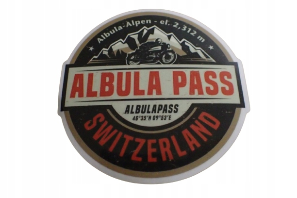 Naklejka Winylowa unikat Albula Pass Switzerland 6,6 x 6,6 cm Kolekcja
